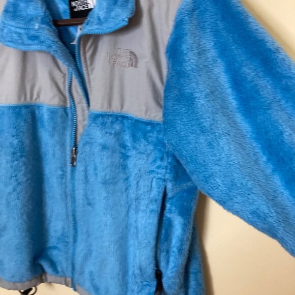 The North Face Fleece Jacket Unisex Youth Kids Medium Blue Gray Some Pilling - Picture 7 of 10